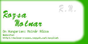 rozsa molnar business card