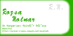 rozsa molnar business card